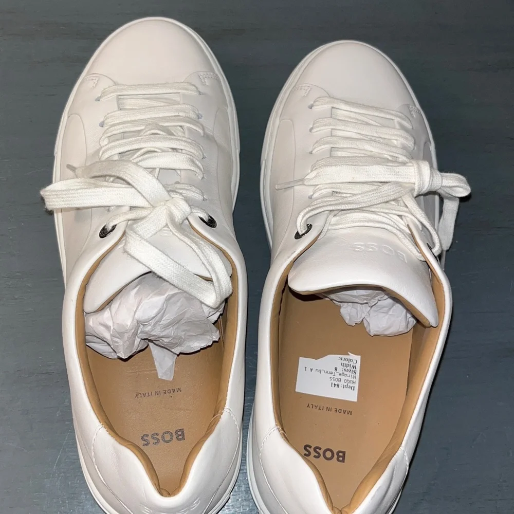 Hugo Boss Men's Mirage Tenn Mens Casual Trainer White sz 8 NWT